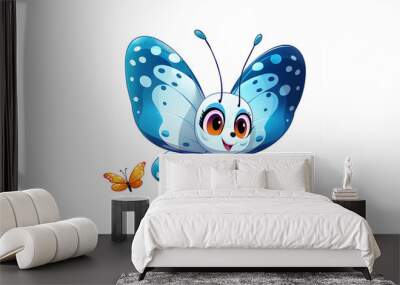 A cute butterfly for kids learning book white background Wall mural