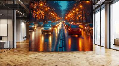 AI algorithms mitigate internet congestion during peak usage times High detailed and high resolution smooth and high quality photo professional photography Wall mural