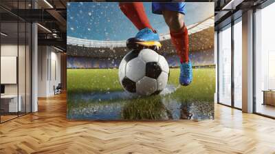 soccer player in action Wall mural