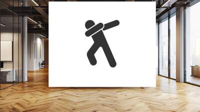 Dabbing person icon. Sneeze at the elbow symbol. Vector Illustration. Wall mural