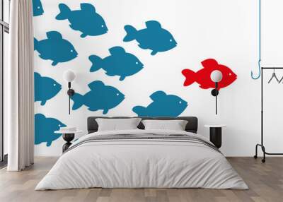 special red fish going to bait. Wall mural