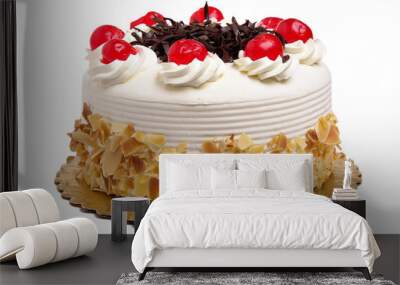 cake with cherries Wall mural