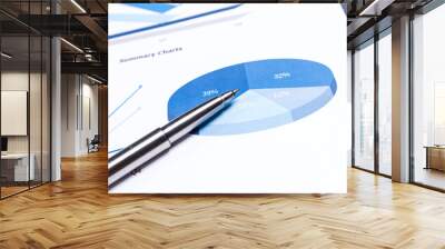 business report on table Wall mural