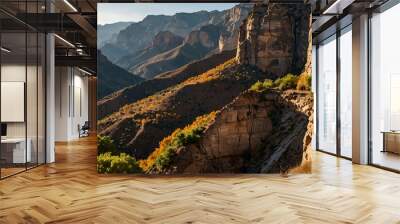 Autumn canyon scenery. Wall mural