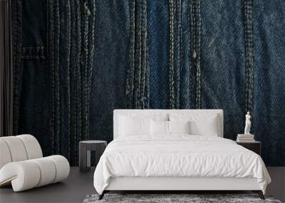 Blue denim texture, perfect for adding text or design elements. Wall mural