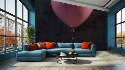 Helium balloon for mockup outdoor advertising. Wall mural