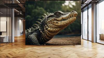 Vintage crocodile alligator logo bundle for businesses (sixth mention). Wall mural