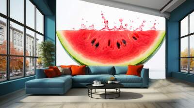 Juicy fresh piece of watermelon. Summer fruit. Wall mural