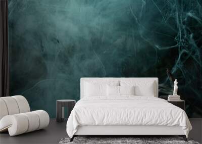 A chilling, ghostly scene enveloped in dense fog and haunting shadows, featuring an eerie hand reaching out, perfect for spooky seasonal promotions with ample copy space. Wall mural