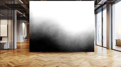 Black noise grain transparent gradient background. Dust effect with Transparent png overlay background Wall mural