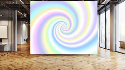 Groovy abstract rainbow swirl background. Wall mural