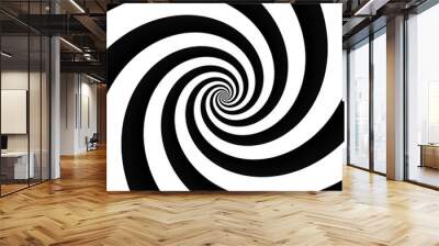 Hypnotic spiral background. Optical illusion style design. Wall mural