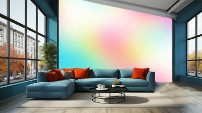 Rainbow colours Blurred transparent gradient background. Transparent png overlay background Wall mural