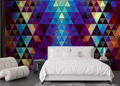 Seamless vector pattern background of a triangles. Wall mural