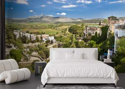 panoramic view of ronda, andalusia, spain Wall mural