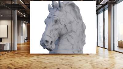 Equestrian statue  statue, 3d renders, isolated, perfect for your design Wall mural