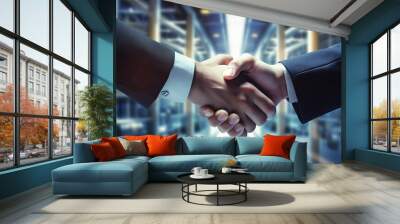 handshake between two businessmen Wall mural