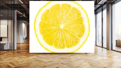 Lemon slice isolated on white background. Wall mural