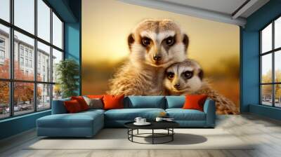 Meerkat Animal Wild Beauty Freedom Wilderness Enchanting Wall mural