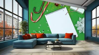 Blank paper Christmas card Wall mural