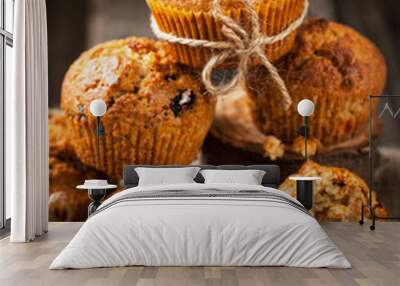 Fresh homemade delicious carrot muffins Wall mural