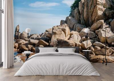 rocks on the beach Wall mural