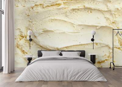 Top view of vanilla ice cream surface Wall mural