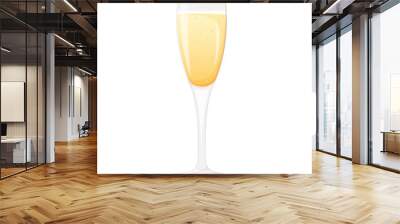 a glass of champagne isolated on white background. Wall mural