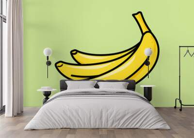 Banana healthy food icon Wall mural