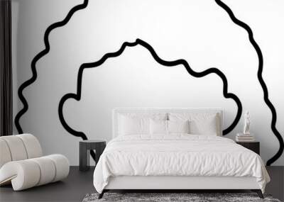 Doodle face silhouette Wall mural