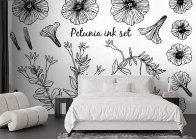 Petunia set Wall mural