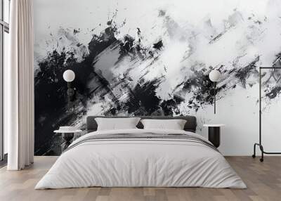 black and white abstract background Wall mural