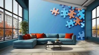 Puzzle, business strategy success solution Wall mural