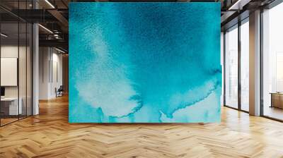 Azzurro turchese acquerello sfondo Ombre paint texture Wall mural