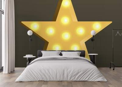 lamp star 3d Wall mural