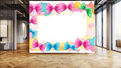 Pastel colors frame with free place for text . Wall mural