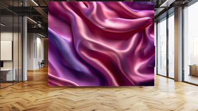 Purple satin fabric texture, lilac background Wall mural