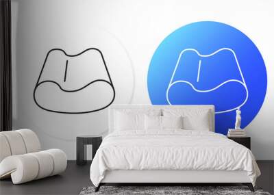 button, two line icons, orthopedic pillow Wall mural