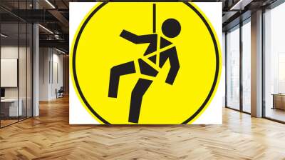 safety harness sign  Wall mural