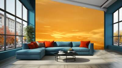 Yellow gold sky evening In tropical countries summer Wall mural