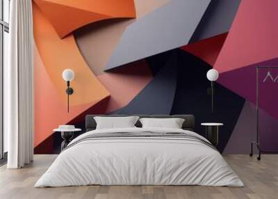 Abstract geometric shapes creating a rotation effect with an optical illusion, illusion Wall mural