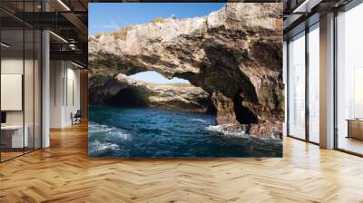 Rock formations on the Islas Marietas in Bucerias Bay, Mexico Wall mural