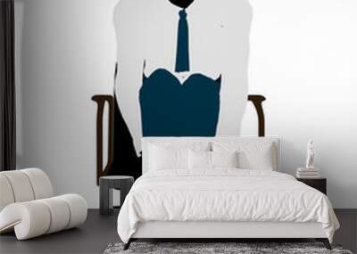 Male Business Silhouette Wall mural