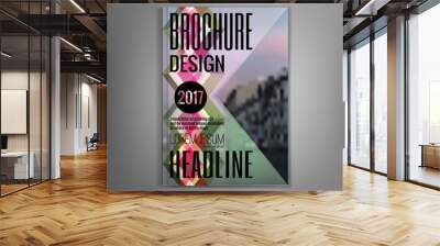 Layout magazine cover, brochure creative design. Vector illustra Wall mural