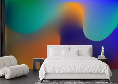 Vector liquid gradient abstract background, vibrant banner design, futuristic wallpaper concept Wall mural