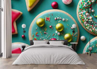 Christmas Cookie Collage Wall mural