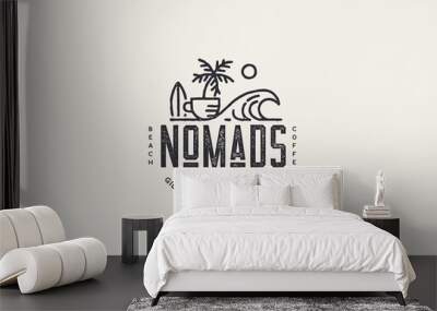 Nomads Logo Restaurant Beach Theme Wall mural