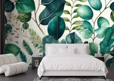 seamless floral pattern Wall mural