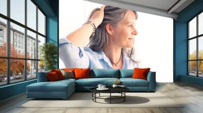 beautiful middle aged woman resting Wall mural