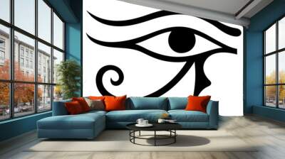 the ancient egyptian symbol of the sun is the right eye of the god horus. a mystical protective amul Wall mural